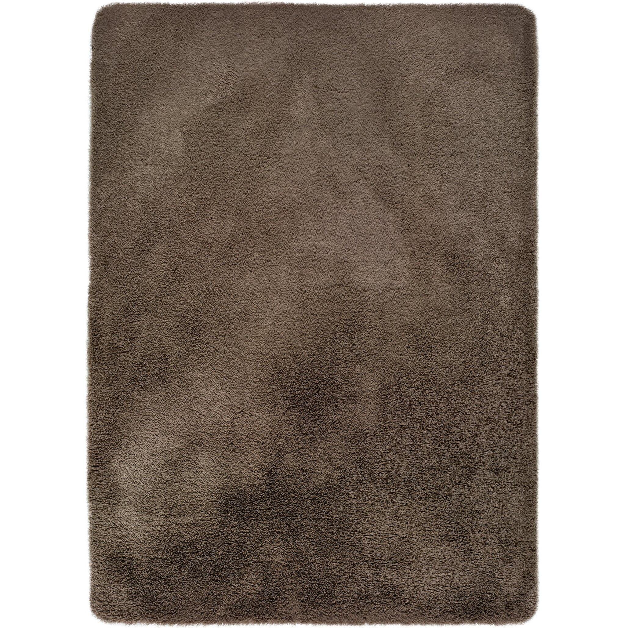 ALPACA Alfombra shaggy lisa en color visón, varias medidas disponibles