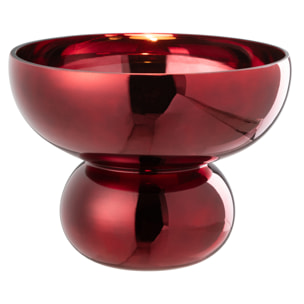 J-Line bol Sur Pied Arrondi - verre - rouge foncé