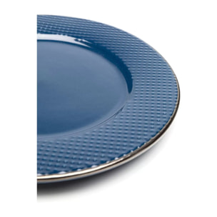 Assiettes Muse bleues 27cm set de 4 Kare Design