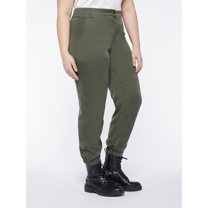 Fiorella Rubino - Pantalones de corte zanahoria - Verde