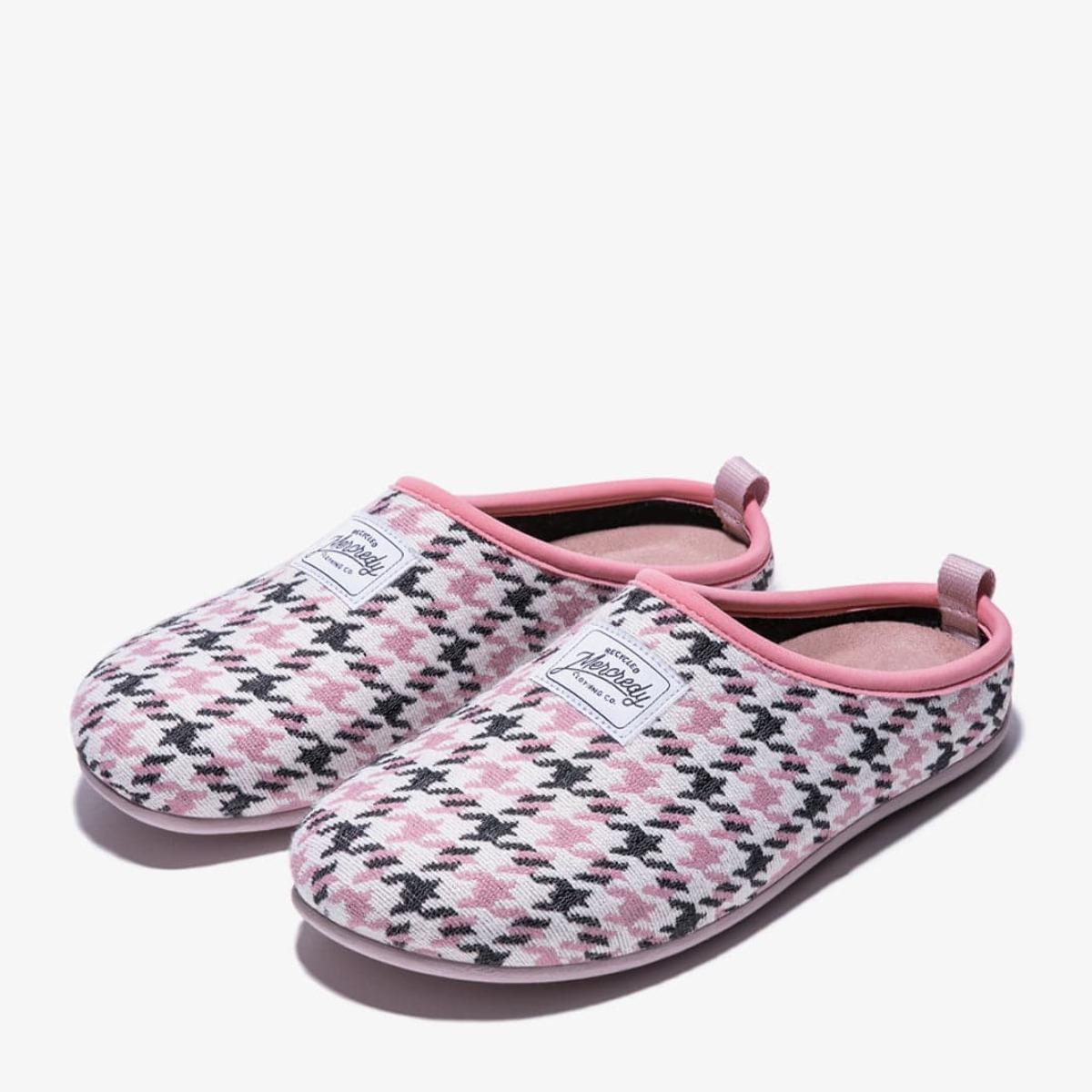 Zapatillas de Casa Mercredy Slipper Houndstooth Negro / Rosa D.Franklin