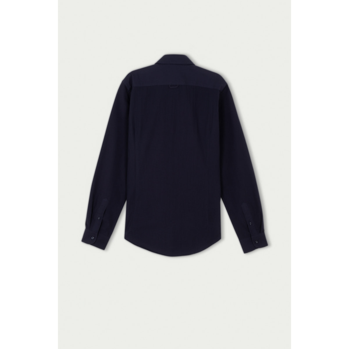 Camicia Uomo 1 Bottone Button Down Slim Cotone/Poliestere Blu