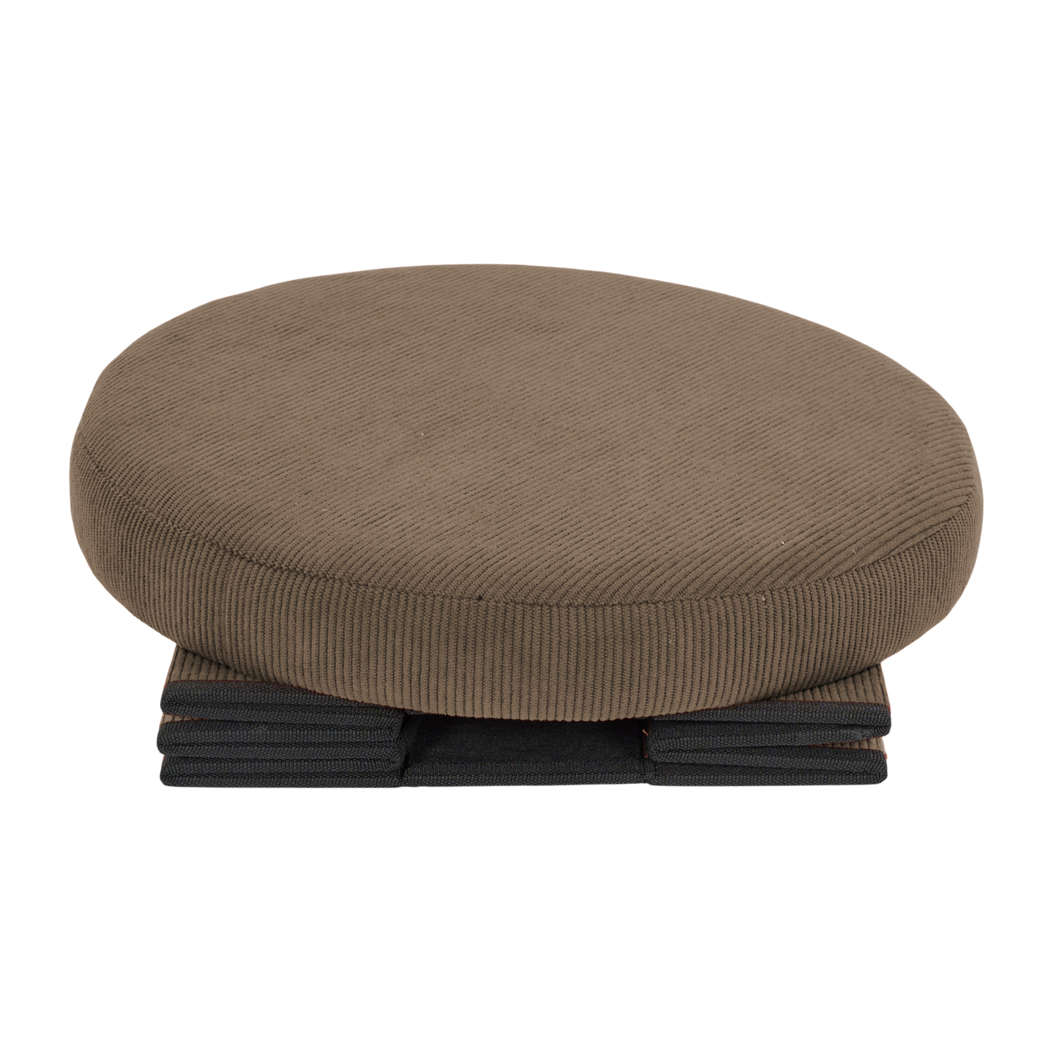 Coffre Pouf Pliable - HOME DECO FACTORY - Jules - Côtelé - Taupe