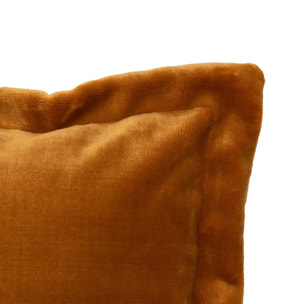 Coussin flanelle Cuddly jaune cumin 53x53cm