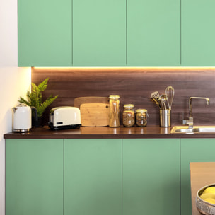 Rouleau adhésif décoratif Vinyle au Mètre - Menthe - Sticker Lavable Imperméable Mur Cuisine Meubles