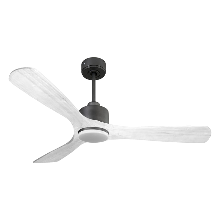 Ventilador de techo Modo Invierno/Verano Termostato Dimable Wifi Motor DC Techos Inclinados Mando a Distancia Luz tres tonos Hypersilence Memoria Vendible Shopify (AUTOMATICO) NusaD132C03LED65274 PURLINE