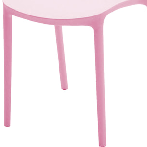Set di 4 sedie FUERTEVENTURA in polipropilene rosa