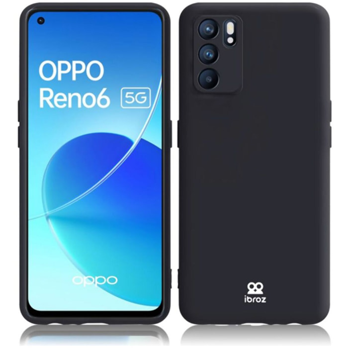 Coque IBROZ Oppo Reno 6 Silicone noir