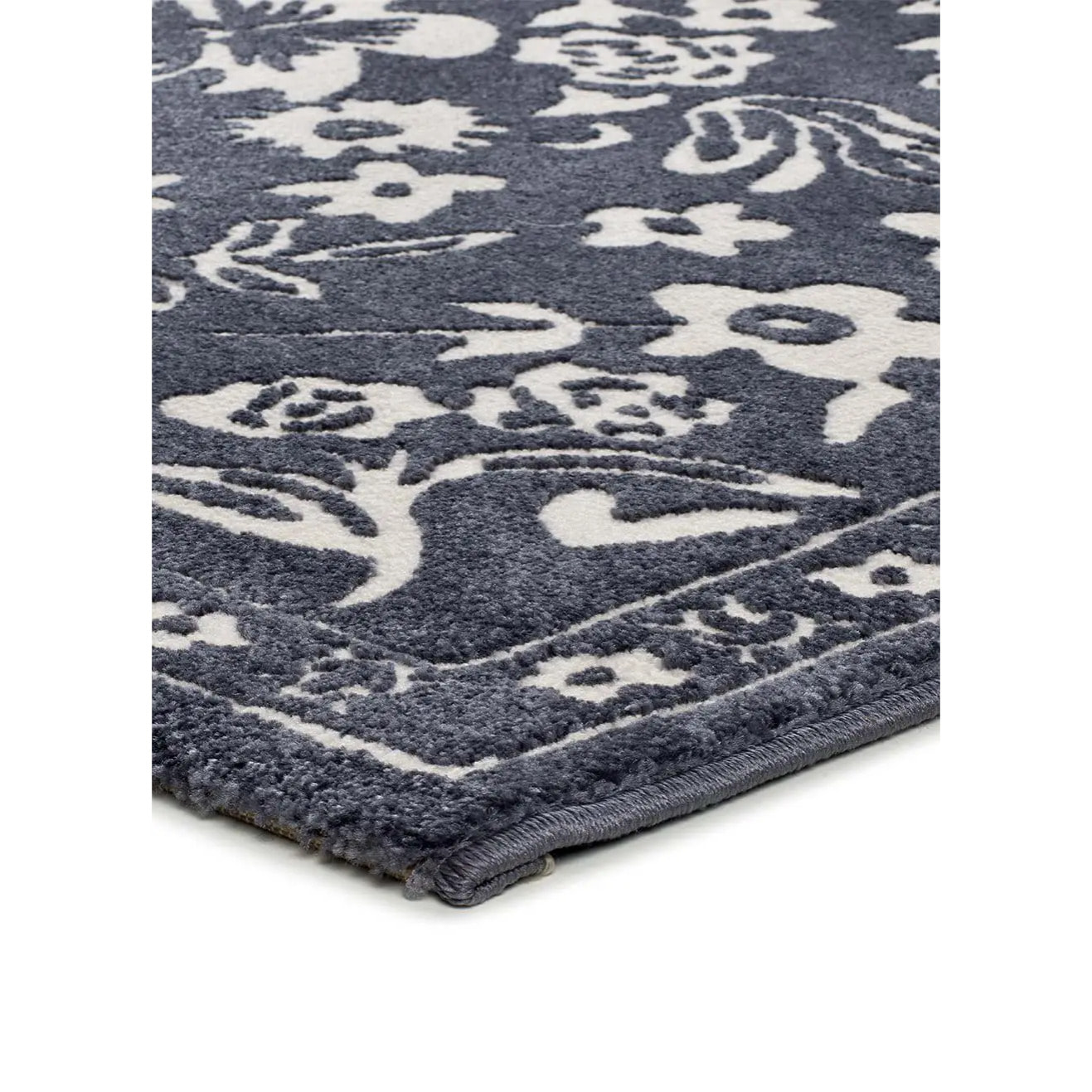 AMARA Alfombra clásica con relieve Azul, varias medidas disponibles.