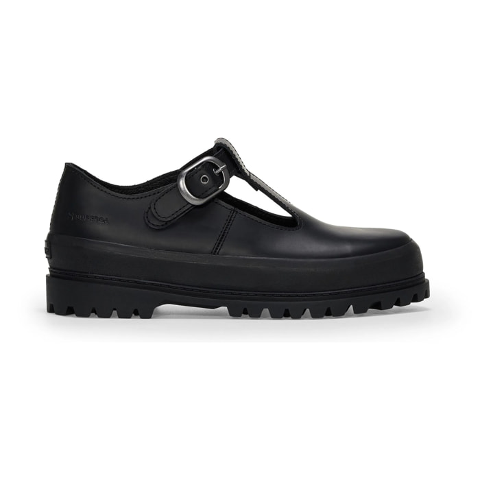 Superga - Donna Nero - 2541 MARY JANE BOX LEATHER