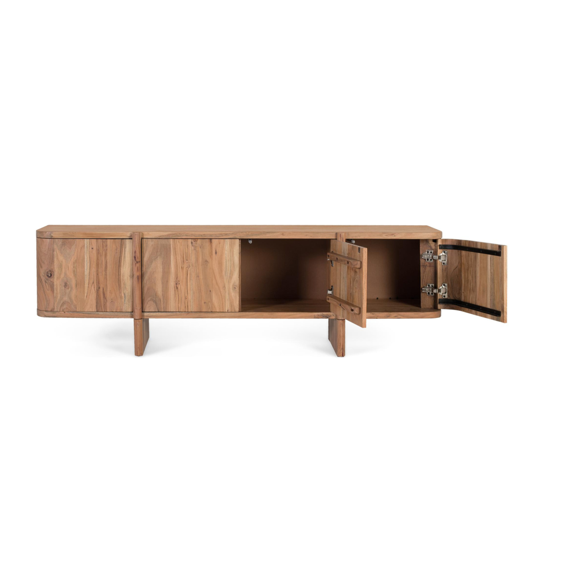 Mueble TV de Madera de Acacia 170 Cm Estilo Rústico Moderno