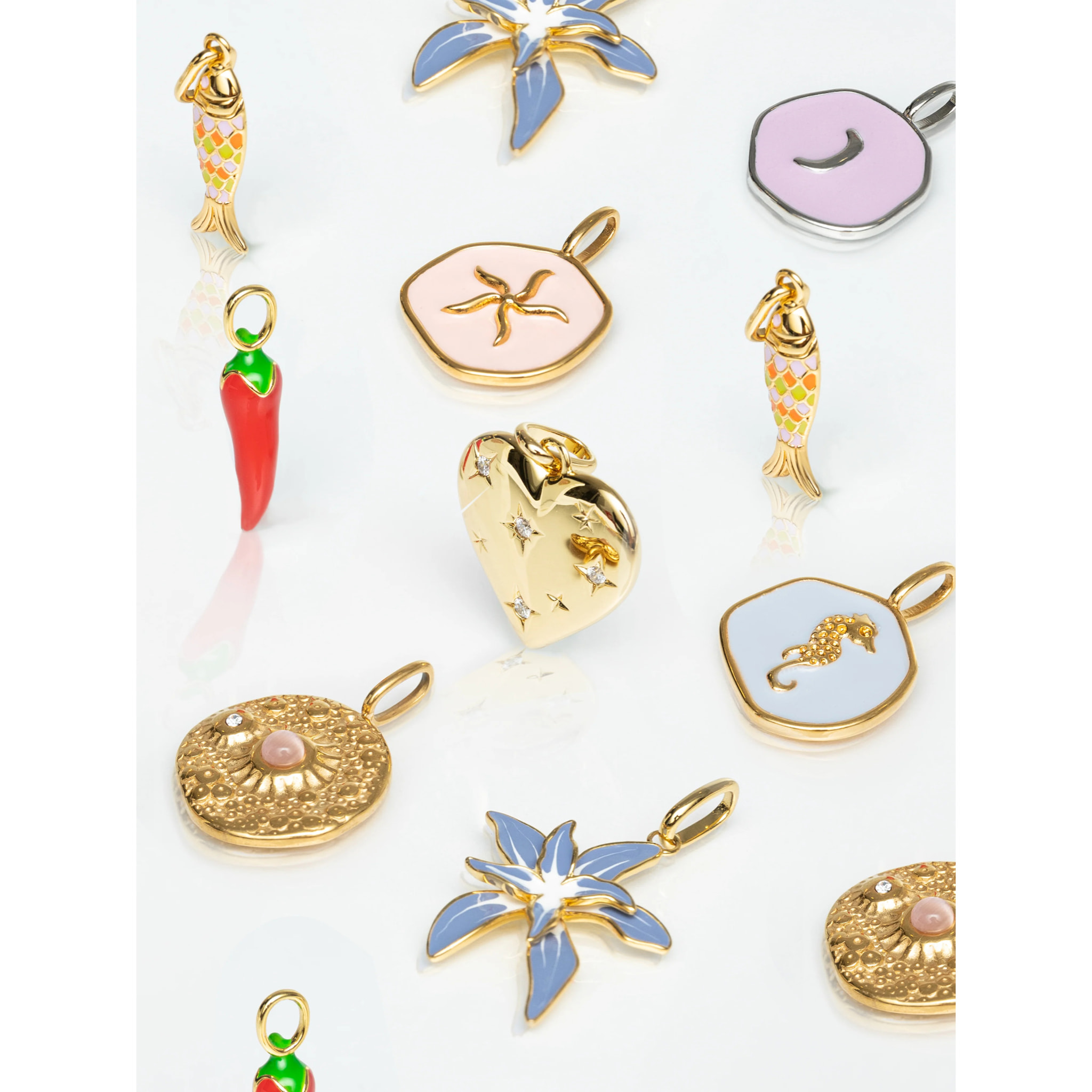 Charm Moon Enamel Lavender