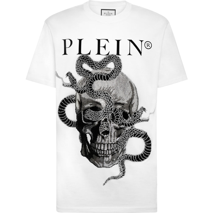 PHILIPP PLEIN Camiseta de cuello redondo y manga corta SNAKE
