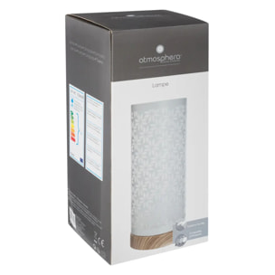 Lampe tactile "Lamby" blanche - métal ajouré H28 cm