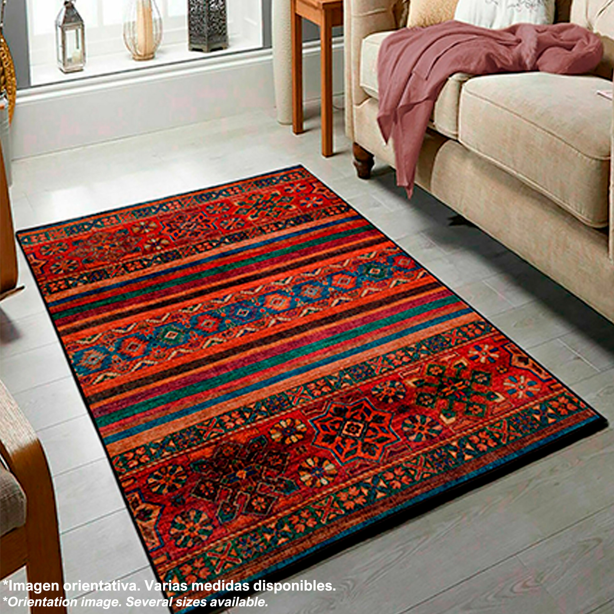 Alfombra de Poliester estampada 80 x 150cm