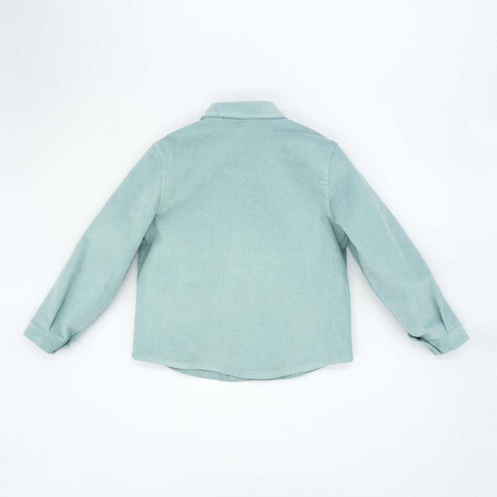 Sobrecamisa de pana verde menta