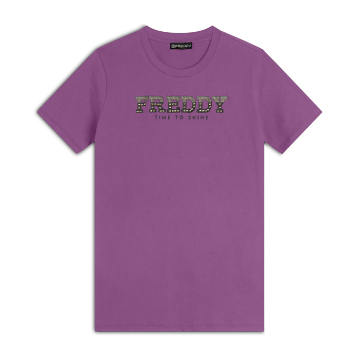 T-shirt comfort fit in jersey con dettagli preziosi