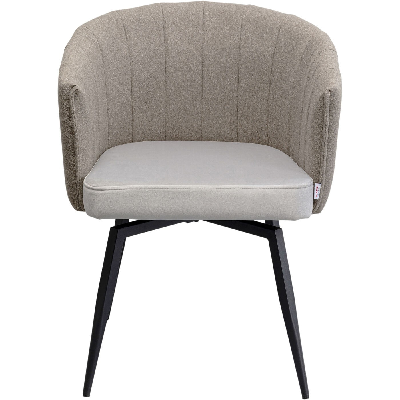 Chaise avec accoudoirs pivotante Merida grise Kare Design