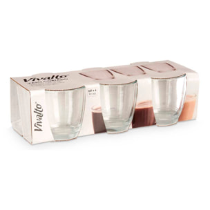 Set 6 vasos cortado 90ml colección vivalto