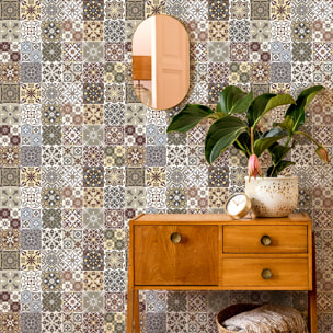 Stickers muraux - Sticker Mural Carrelage adhésif Cuisine Salle de Bain - 24 STICKERS CARRELAGES AZULEJOS JAVIERNA