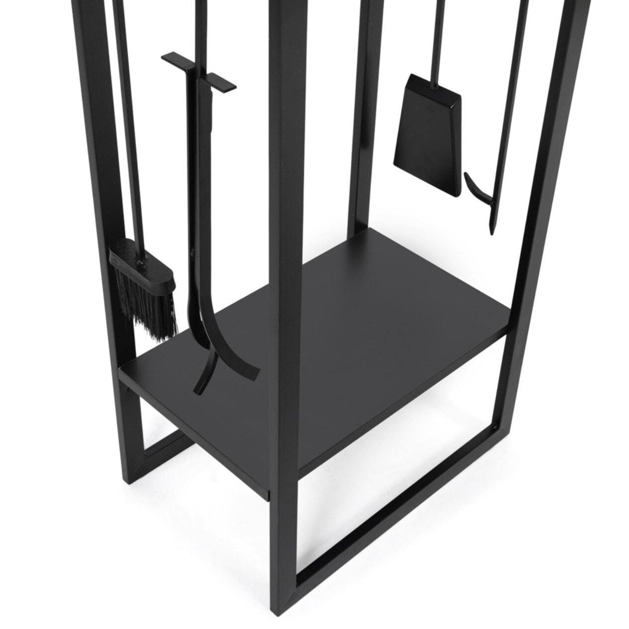 Range bûches vertical 170cm avec étagère et accessoires