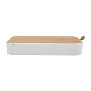 Boà®te à bijoux avec miroir Bambou & PS rectangulaire ALAIS Blanc Spirella