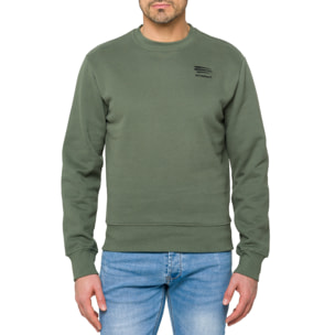 Felpa MAKALU girocollo in cotone Verde militare