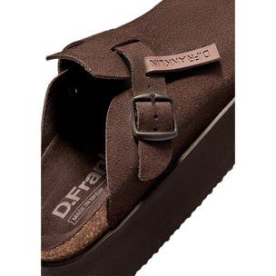 Zuecos de Mujer con Plataforma en Marrón Chocolate Vibe Clog