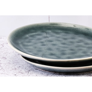 Assiette MOON Ø21cm - 6 pièces - Pétrole