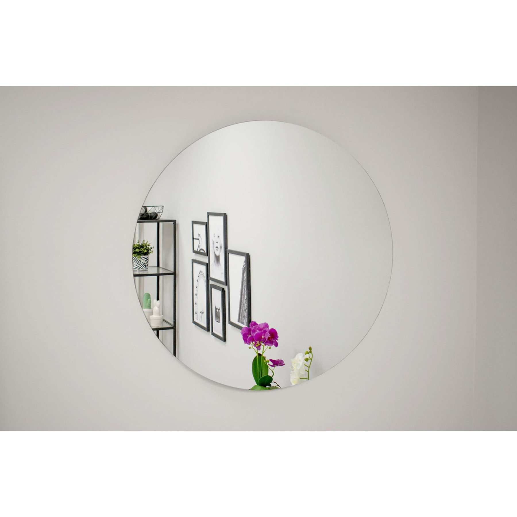 Specchio rotondo da parete senza cornice 80cm