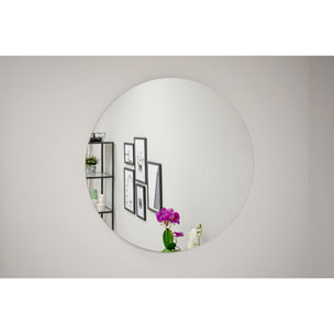 Specchio rotondo da parete senza cornice 80cm