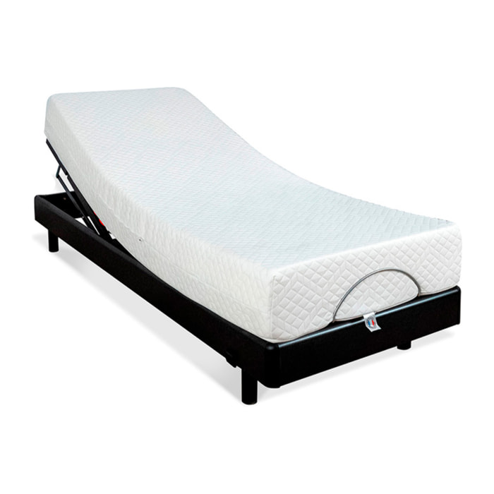 Ensemble Superflex 1 place | Sommier électrique + Matelas Mémoire de forme
