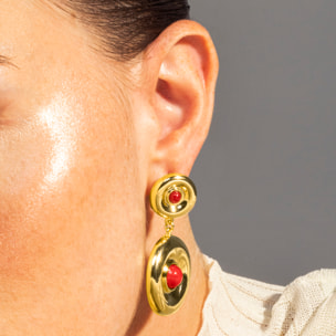Pendientes acabado en oro amarillo de 18k