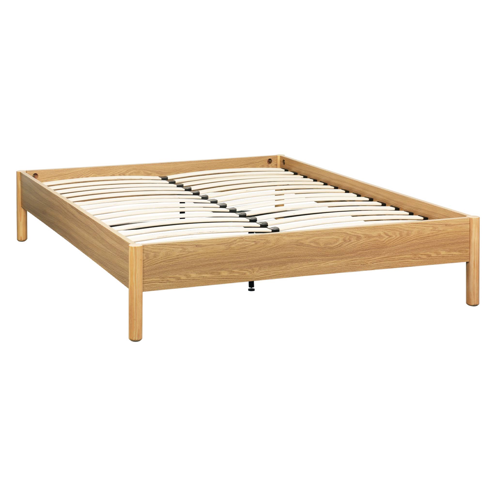 Lit avec sommier à lattes 160x200cm décor bois HARMONY