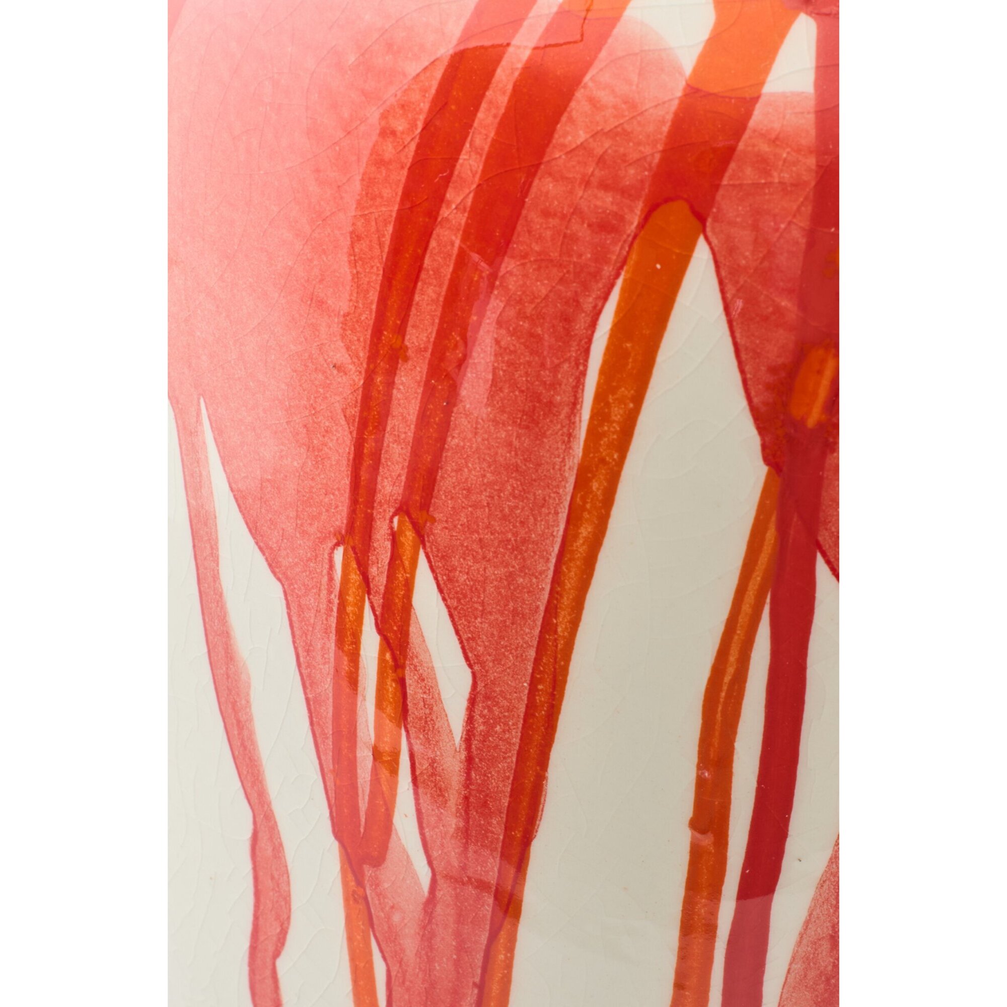 J-Line Vase Ligné - céramique - blanc/orange