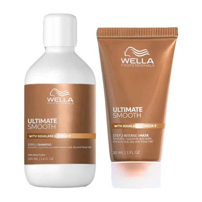 WELLA PROFESSIONALS Kit Ultimate Smooth Step 1 Shampoo 100ml + Step 2 Intense Mask 75ml