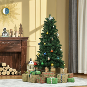 Sapin de Noël artificiel Ø 75 x 150H cm 454 branches épines imitation Nordmann grand réalisme vert