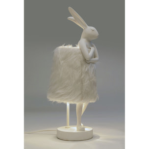 Lampe Animal lapin Fluff blanc 50cm Kare Design