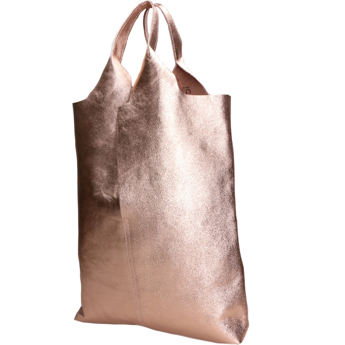 Borsa a spalla da donna - Modello Argenta - Pelle laminata - 44.0 x 38.0 x 3.0 cm