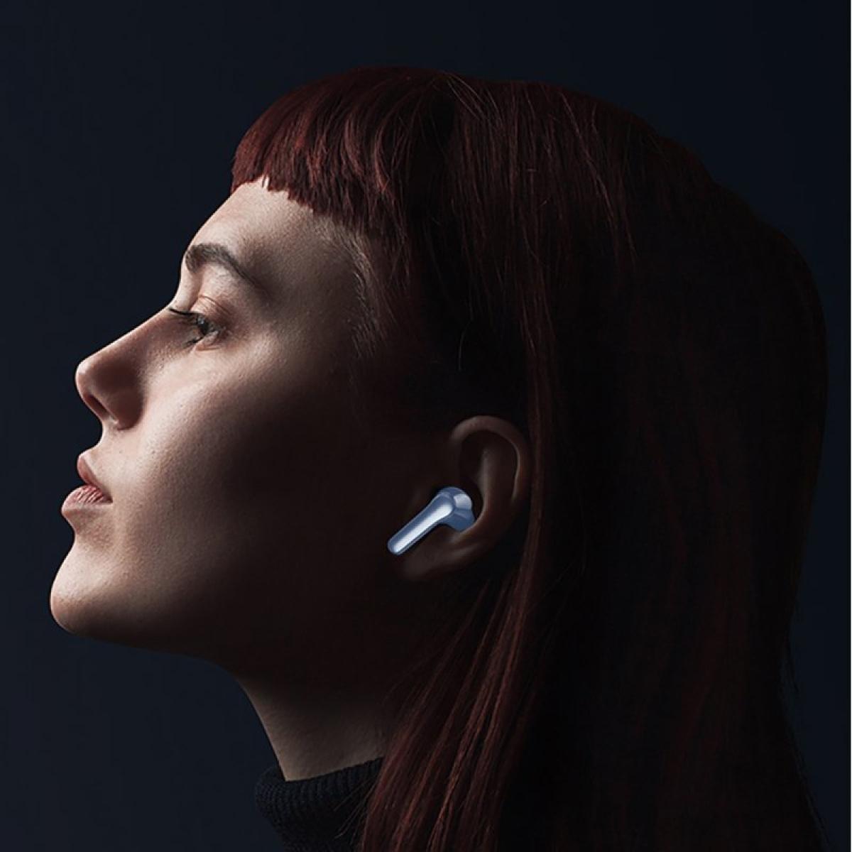 Ecouteurs Bluetooth Double canaux stéréo - réducteur de bruit Bleu