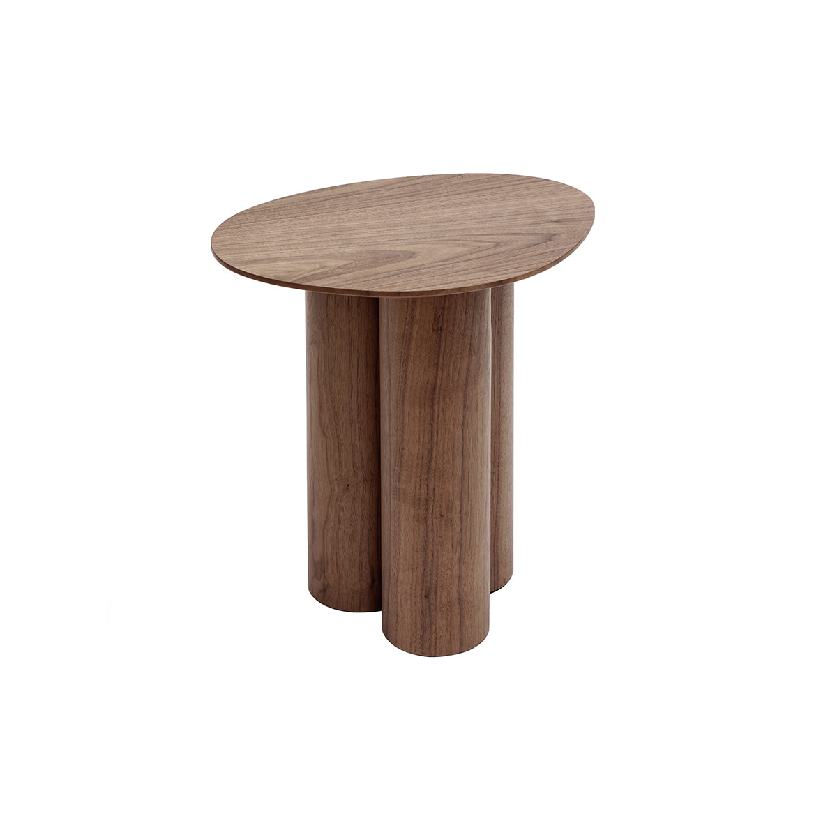 Table d'appoint design bois foncé noyer L44 cm HOLLEN