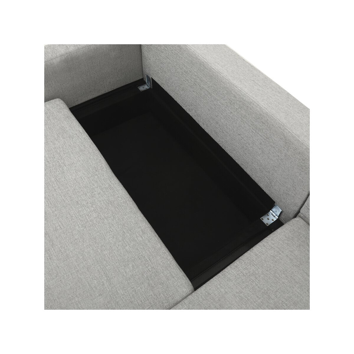 Canapé d'angle convertible et reversible en tissu "Charles" - 3 places - Gris