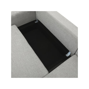 Canapé d'angle convertible et reversible en tissu "Charles" - 3 places - Gris