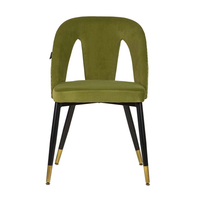 Silla Tachuelas Velvet Verde Stowe 49x54x82 Cm