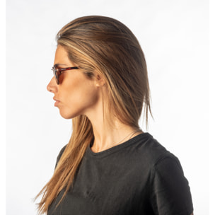 Gafas de sol OCEAN LILLE - De pc bisagra de metal / Dentro montura carey mate bisagra de metal lente marrón nariz de metal plateado brillante