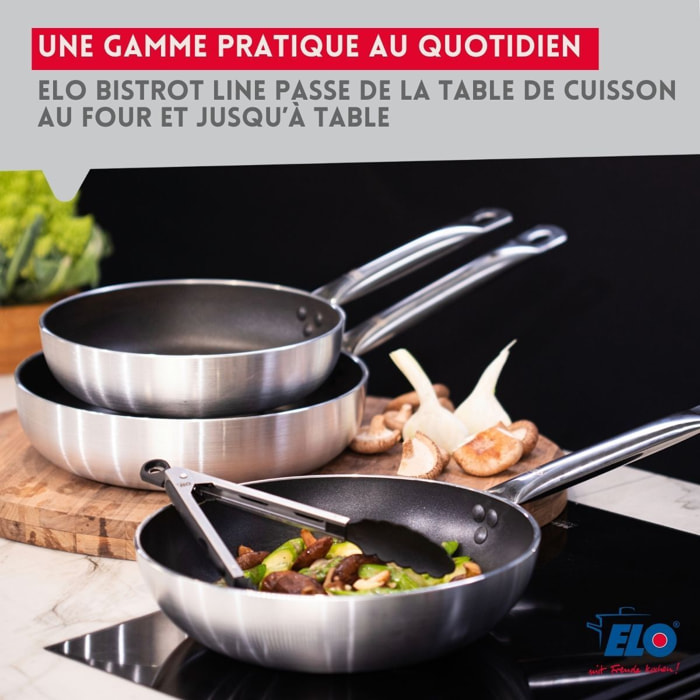 Set de 2 Poêles céramique sans PFAS et 2 couvercles Bistro Line Elo