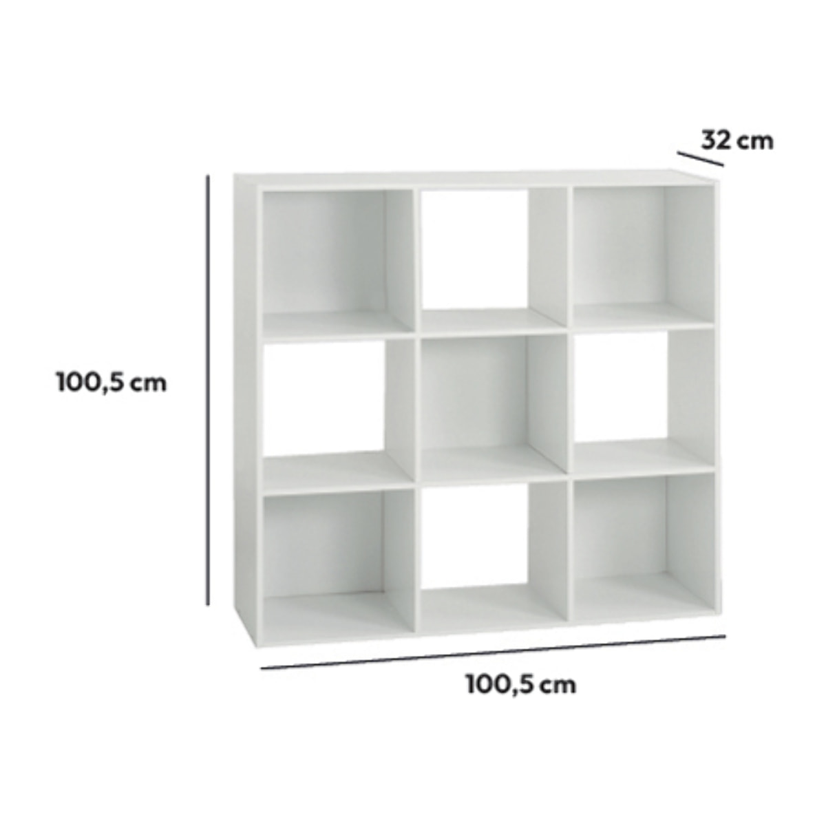 Étagère 9 cases "Mix N' Modul" effet chêne gris