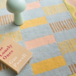 PANTONE - Tapis en laine fait main RAYON TENDRE à motif festonné