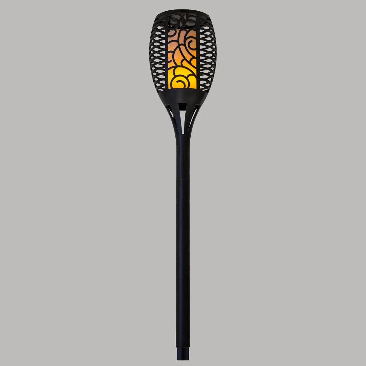 Torche solaire "Lita" noir H78cm