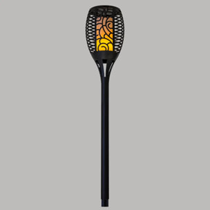Torche solaire "Lita" noir H78cm